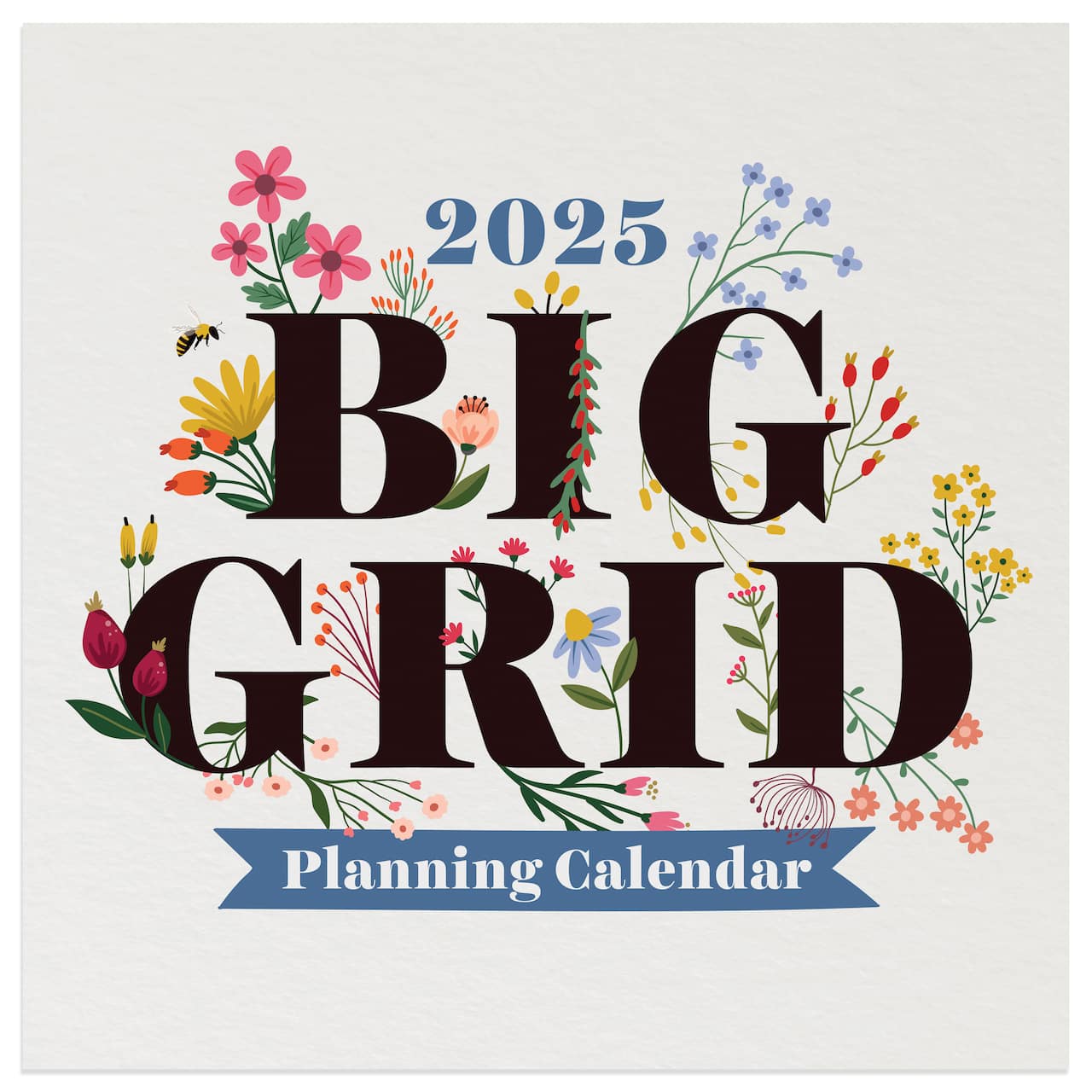Tf Publishing 2025 Big & Bright Grid Wall Calendar